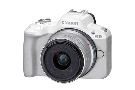 Câmera EOS R50 Branca com Lente RF-S 18-45mm