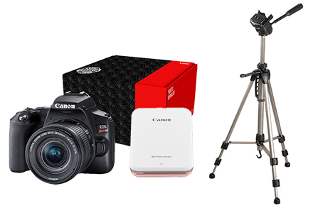 Combo Câmera EOS SL3 Reembalada com Tripé e Mini Impressora Combo Câmera EOS SL3 Reembalada com Tripé e Mini Impressora