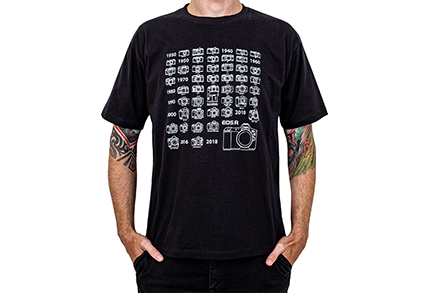 Camiseta História das Câmeras Canon