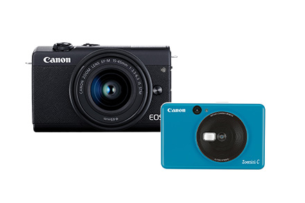 Combo Câmera EOS M200 com a lente EF-M 15-45mm IS STM + Câmera Canon Zoemini C Combo Câmera EOS M200 com a lente EF-M 15-45mm IS STM + Câmera Canon Zoemini C