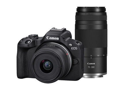 Combo Câmera EOS R50 com Lente RF-S 18-45mm + RF 75-300mm