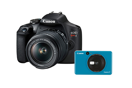 Combo Câmera EOS T7+ com Lente EF-S 18-55mm + Câmera Canon Zoemini C Combo Câmera EOS T7+ com Lente EF-S 18-55mm + Câmera Canon Zoemini C